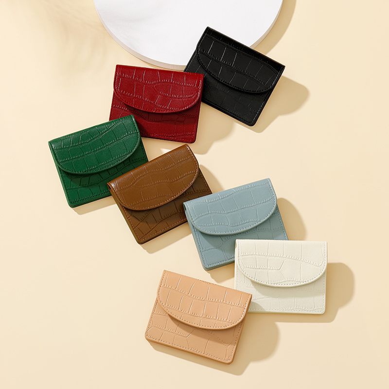 TAOMICMIC Fashion cross-border simple students cute short women's purse foreign trade pu multi-card advanced sense small coin bag for men and girl