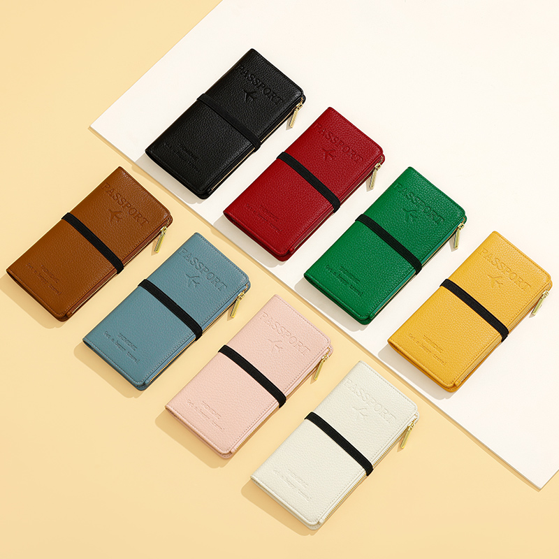 TAOMICMIC Cross-border travel design Multi-functional document storage Passport bag multi-card niche zipper anti-theft brush